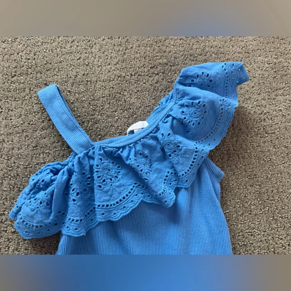 btween Blue Ruffle Jumpsuit for Kids - Picture 4 of 6